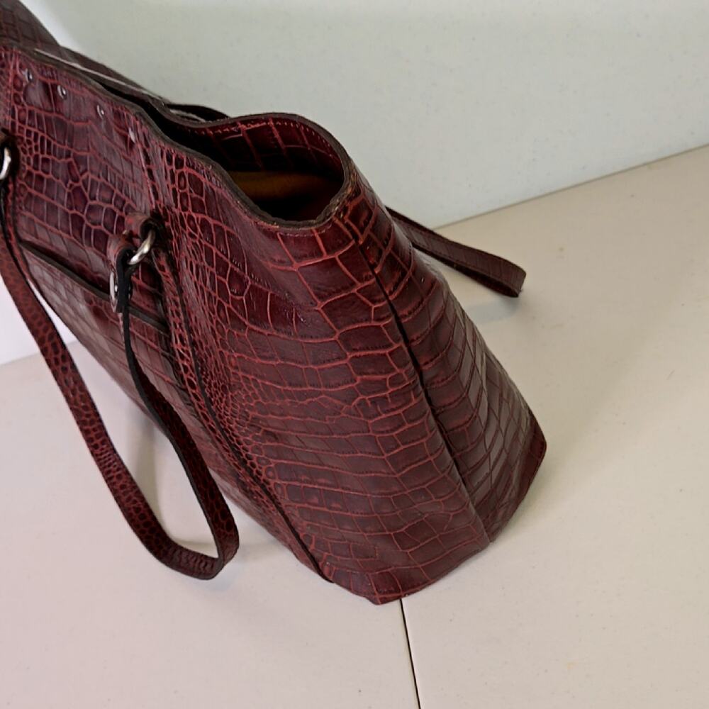 Patricia Nash - Leather Croc Embossed Benvenuto Tote - Picture 5 of 8